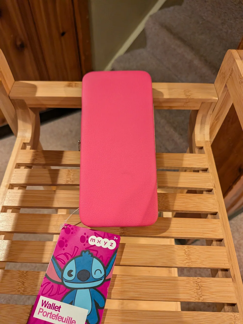 Pink Stitch Wallet – Cartoon Character Design